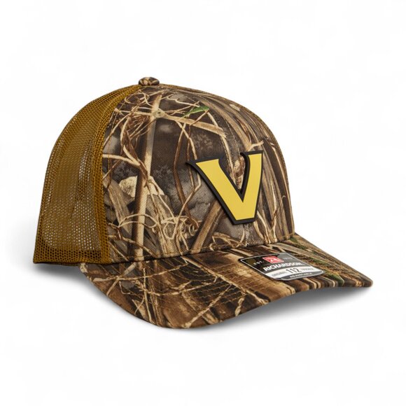 Vanderbilt Commodores Gold 3D Snapback Trucker Hat- Realtree Max-7/ Buck - Picture 1 of 3